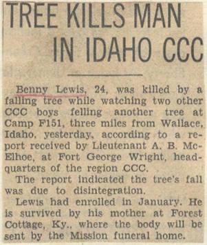 Newspaper clipping announcing his death. Even though it only mentions his mother, he was also survived by his father and several siblings, including my grandmother.