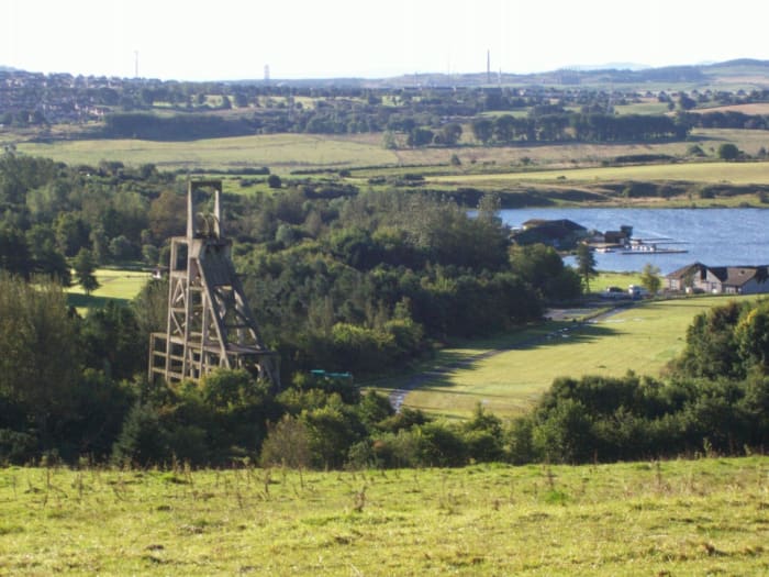 Looking down from the Avenue, to Lochore Meadows Country Park. The one reminder of the coal mine past - the Mary Pit - is left as a memorial. This is another stomping ground for me and the dogs and has it's own stories to tell.