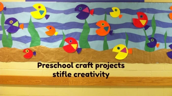 Preschool craft projects look great on bulletin boards but do nothing to stimulate a child's imagination and initiative.