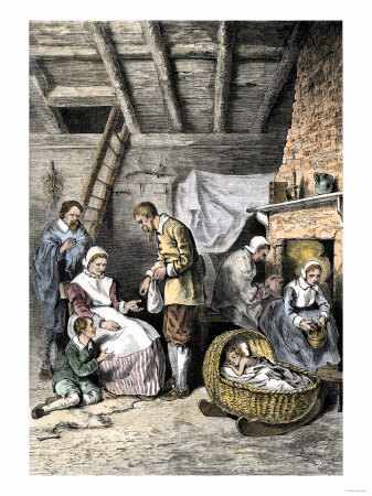 Jamestown Colonists Dealing Out the Last Kernels of Corn During the Starving Time, 1609-1610