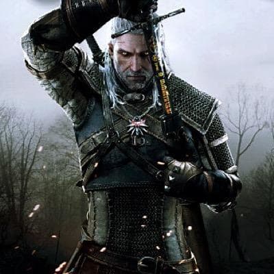 Geralt of Rivia, the Witcher from Sapkowski's novels and short stories.