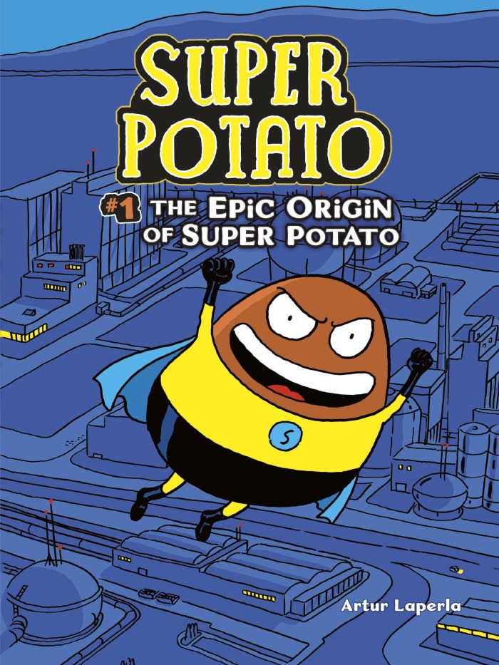 The Epic Origin of Super Potato by Artur Laperla features color pictures, humor, and an unusual superhero.