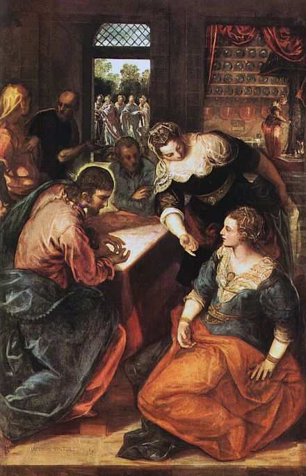 Martha complaining because Mary wasn't helping her with preparations.