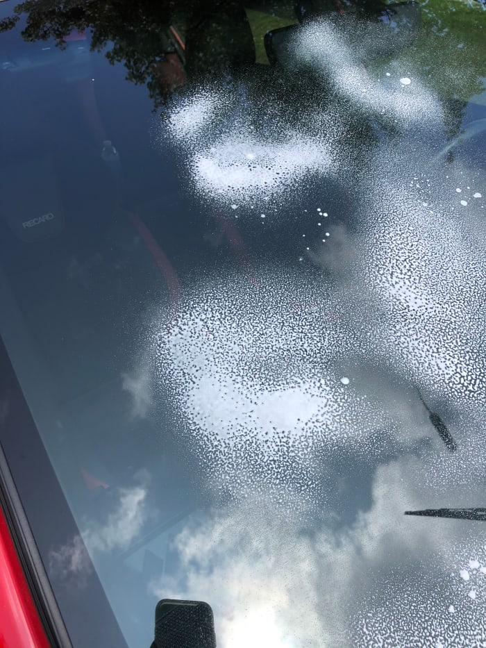 Can’t miss anything when using this. Use a bone-dry microfiber towel, or a few coffee filters (uh, unused, obviously) to get it off. Just like everything else, speed is key.