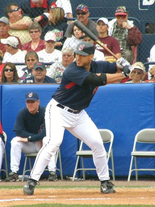 Travis Hafner is one of seven Indians players ever to hit more than 40 home runs in a season.