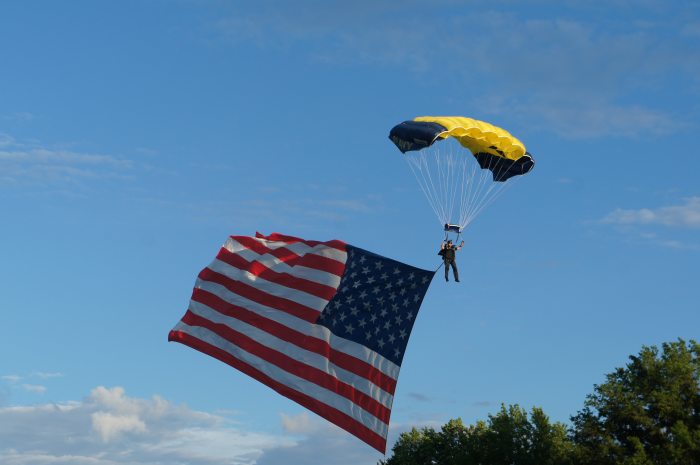 During NASS 2015, candidates had the opportunity to see a jump by USNavy SEALs Leapfrogs.