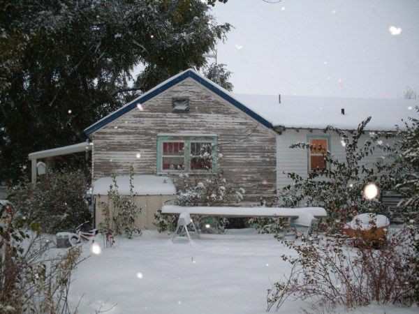 This was the house in which I used most of these ideas. The original section was built in 1925, during a sugar beet factory boom in northeastern Colorado. Killer blizzards are common in this region.