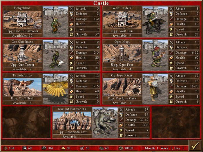 Major upgrades are the ability of ogre mages to cast bloodlust and the siege ability of the cyclops kings.