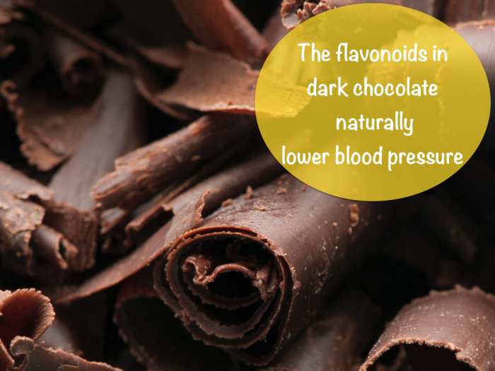 Fact: According to the Journal of American Medicine (JAMA), eating half an ounce of dark chocolate every day may help lower blood pressure.