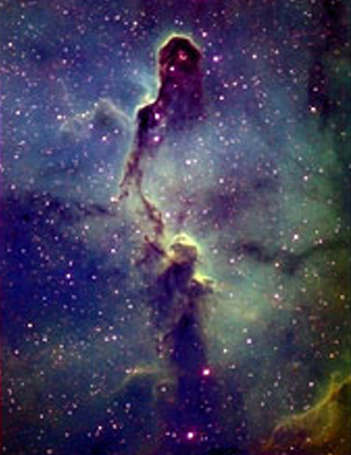 The nebula theory of planet creation by Marshall B. Gardner is the best symbolism I could come up with for the origin of species.