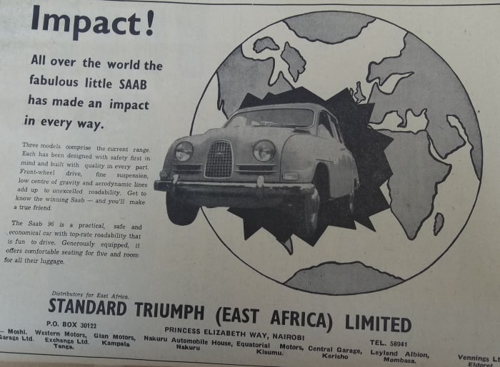 One of the latest show-room car models in 1963. Pio Gama Pinto was asassinated in a similar model in 1969.