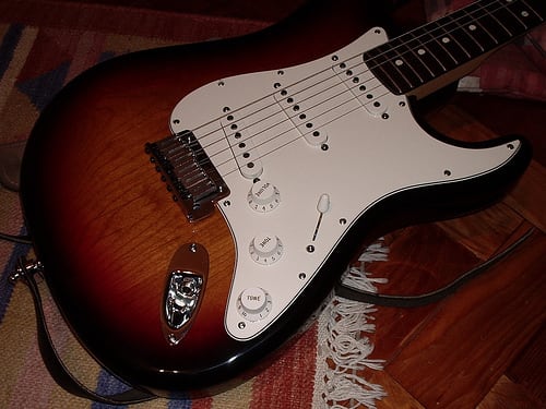 2003 Fender American Standard Stratocaster with a 3-Color Sunburst body and rosewood fretboard (Photo by José Luís Agapito)