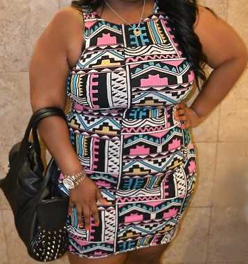 RUE107's graphic prints do wonders for plus size women. If you like tight fitting clothes, go for it in a graphic print or pattern.