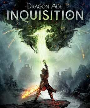 This is the cover art for Dragon Age: Inquisition. The cover art copyright is believed to belong to BioWare or Electronic Arts.