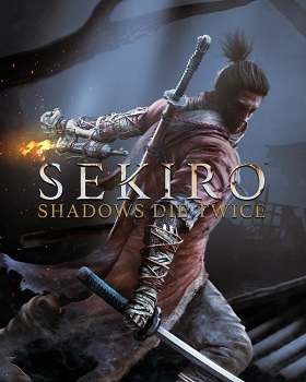 This is the cover art for "Sekiro: Shadows Die Twice." The cover art copyright is believed to belong to the distributor of the game or the publisher, Activision or the developers, FromSoftware.