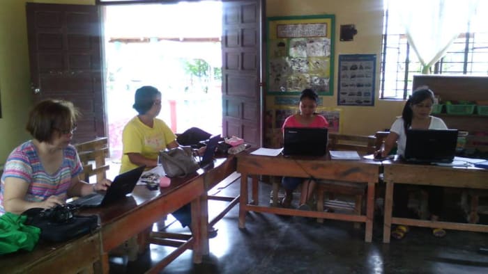 The Grade III Test Constructors of DepEd - San Felipe, Zambales namely Mrs. Marites A. Trapsi, Master Teacher I; Mrs. Marilyn F. Funiestas, Teacher III; Ms. Ronalee A. Rosales, Teacher I; and Mrs. Daisy F. Piocos, Master Teacher I.