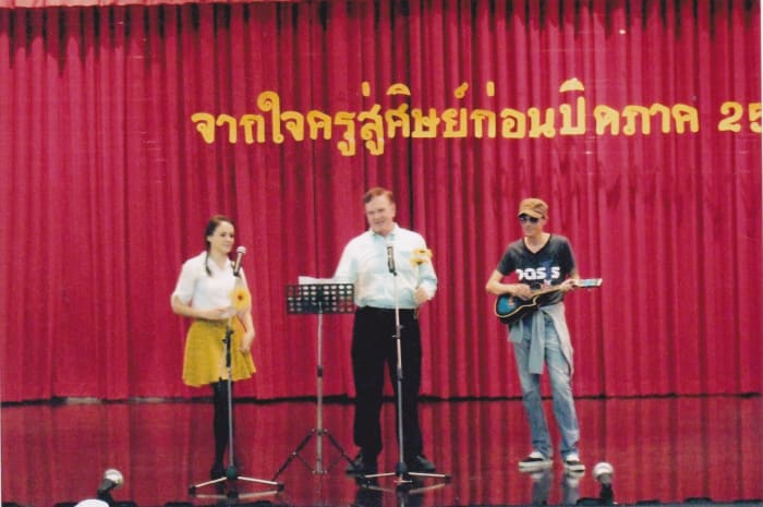 The author and teaching colleagues at Saint Joseph Bangna School in Thailand. Picture taken in 2013.