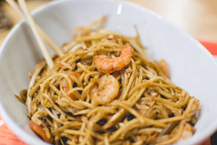 My goal was to imitate the taste of shrimp but I don't have prawns handy. I only had dried fish. So, I used it instead.