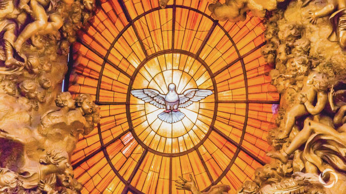 In the Roman Catholic church, people already believe in The Holy Spirit. In this photo the Holy Spirit is represented from a dove. But in reality The Holy Spirit can be said to be everywhere in the universe and represents God spiritual powers.