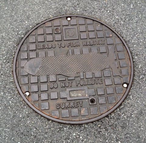 Did you know that almost every town or city has a different design on the manhole covers that’s unique to them. This is from Surrey, BC where I actually have lived for a couple of years.