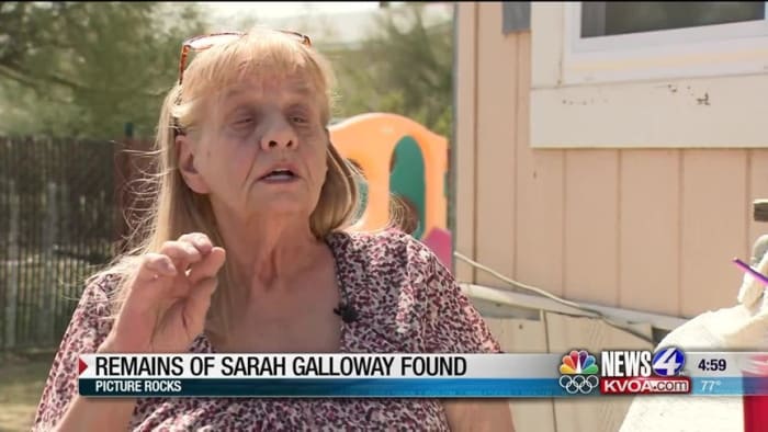 Sherry Galloway meets with a reporter after she received confirmation her missing daughter Sarah’s remains were found. Photo courtesy of KVOA News 4.