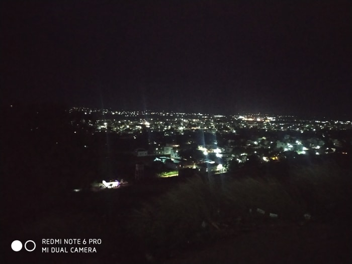 Nighttime View of Kovilpatti From Kathiresan Hill