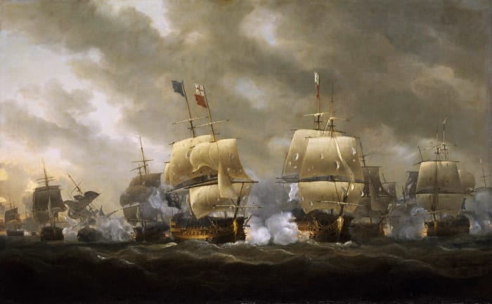 The French Fleet at Quiberon Bay, one of the most unfortunate defeats for the French navy in the 18th century
