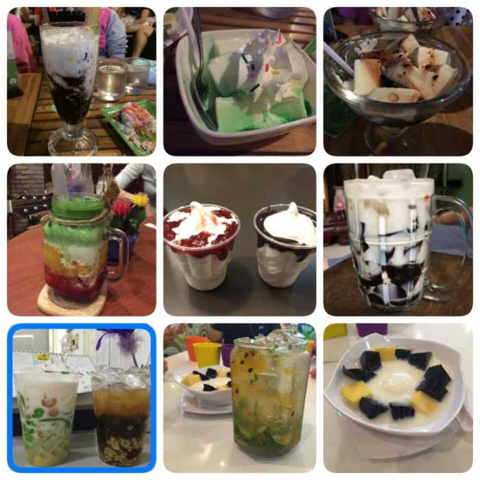 You can sit around on plastic chairs and enjoy such a nutrient-rich and eye-catching glass of Che
