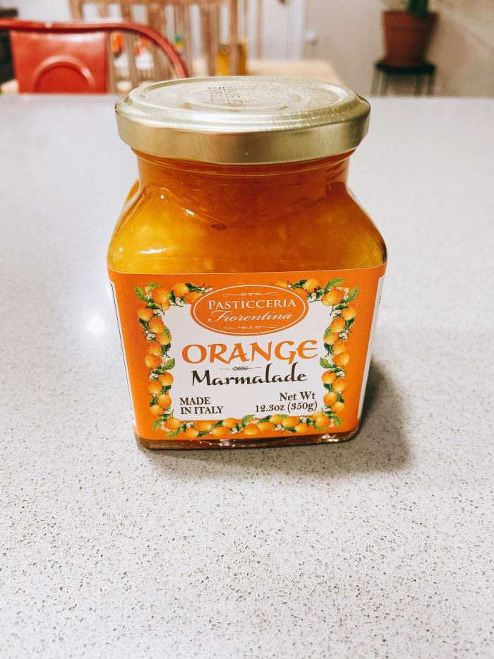 To glaze: Melt the orange marmalade or any type of fruit jam in a small saucepot over medium-low heat.