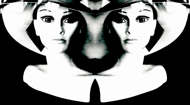 Self-reflection in the mirror brings balance and understanding of one's personality.