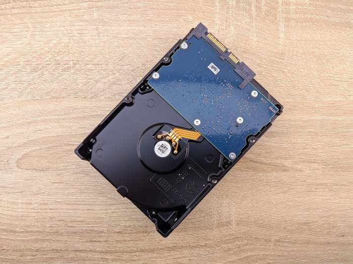 Hard drives store files, music and photos in most computers. Cheap laptops don't always use a real hard drive or solid-state drive.