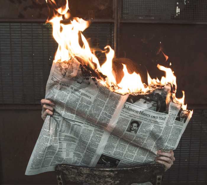 Do not get upset and burn the paper. Reporters are doing exactly the job they should be. Just keep in perspective what that job is. Special thanks to Jeremy Bishop for his photo from Pexels.