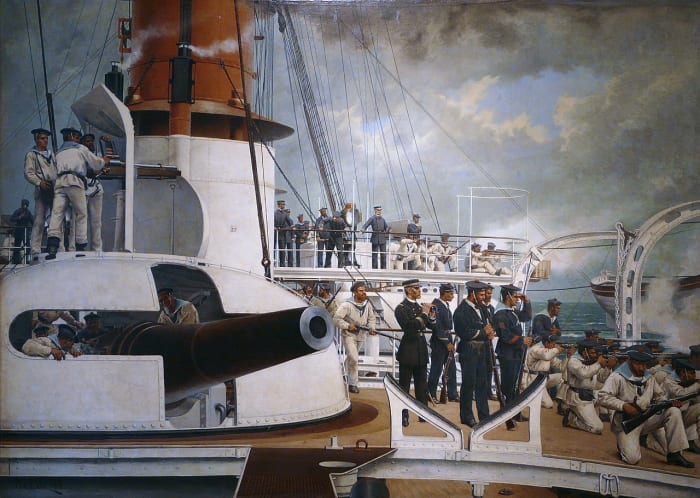 It was battleships that were supposed to compose the principal fleet arm against Italy or Germany, and they made useful enemies to keep this ship type as the mainstay of the navy.