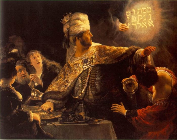 The last Babylonian king Belshazzar had seen brighter days