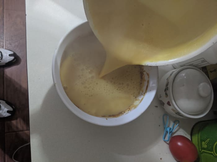 filling dish. (This is where you could potentially have individual cups that you fill instead of this 8 inch dish)