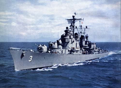 Reclassified in 1951 as a Destroyer Leader, it was the second Mitscher Class Destroyer in the U S Navy.
