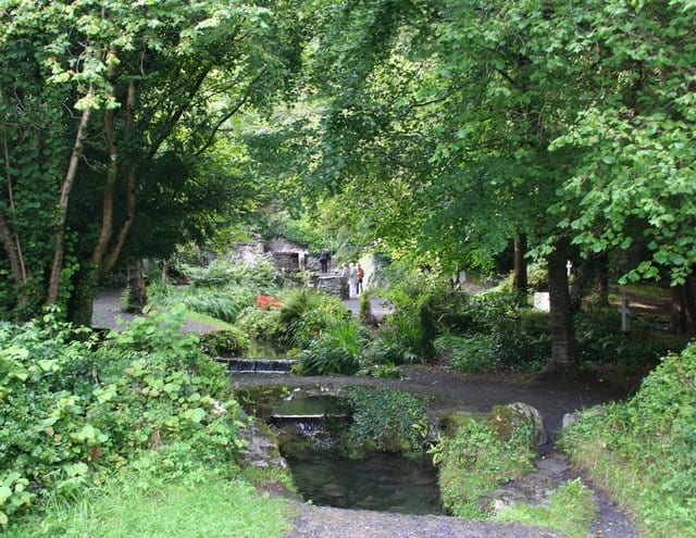 Branches, symbolizing Jesus; Holy well near Tobernalt Bay, United Kingdom