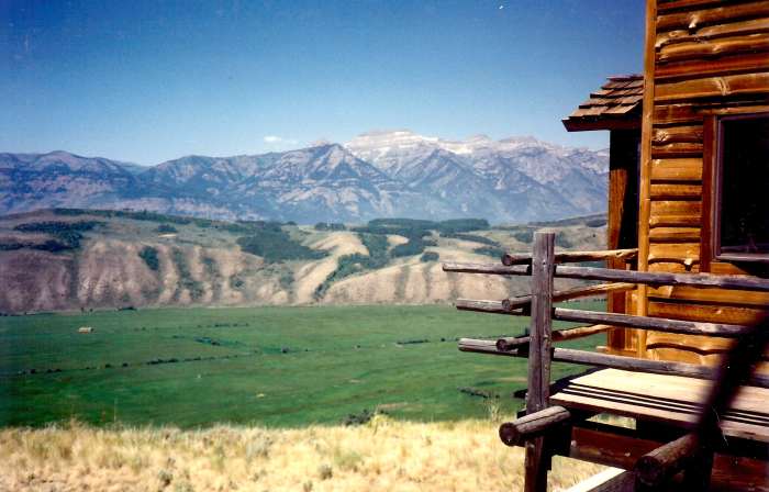 The Teton Mountains viewed from our cabin at Spring Creek Ranch on top of East Gros Ventre
