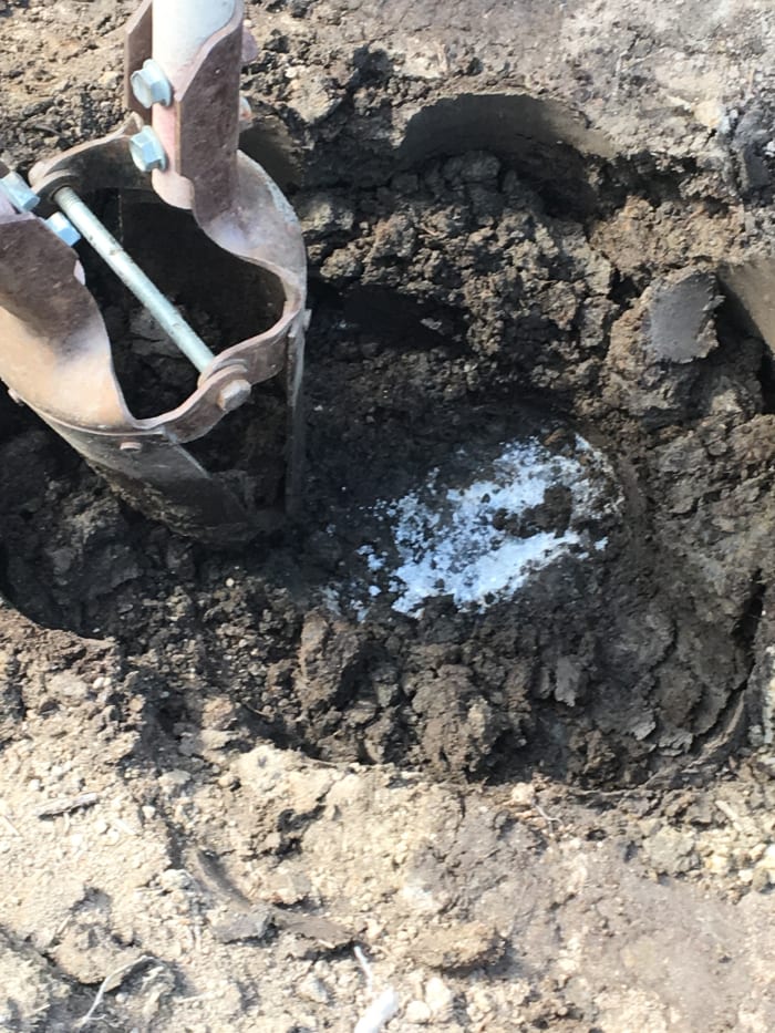 Attempting to dig our foundation in July of 2019. Permafrost can be huge frozen rivers through property.