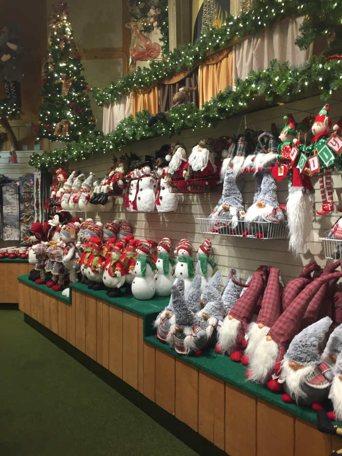 Bronner's Christmas store. Open the majority of the year. Imagine stepping out of the sunshine into a air conditioned store with Wintery trinkets abounding and soothing Christmas music playing overhead.