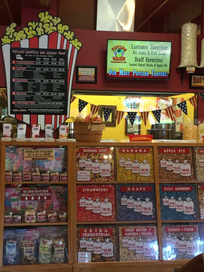 An abundance of unimaginable flavors. Just reading the signs above the tasty treats would send your head spinning.