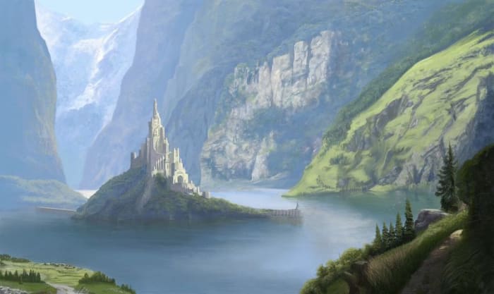 The original Minas Tirith, by Stefan Meisl, was a fortress held by the Elf-lord, Finrod until it was lost during the Dagor Braggolach War. It then served as Sauron's outpost and torture center.