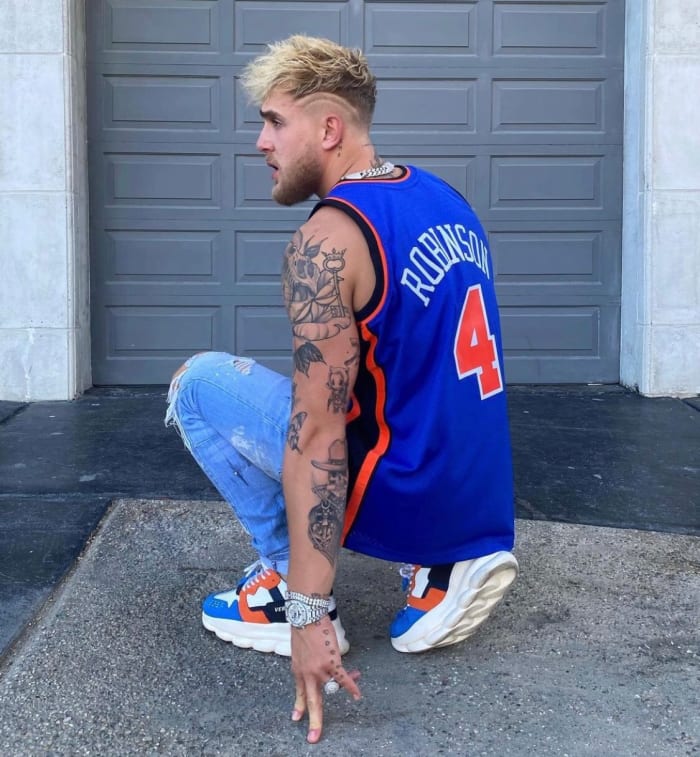 Jack Paul posing with Nate Robinson jersey on. Not sure if this is before or after knocking out Nate Robinson.