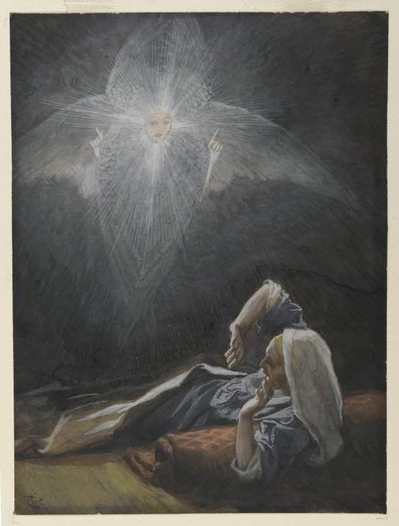 Joseph being instructed by an angel to name the child Jesus who was known as Immanuel according to the prophets.