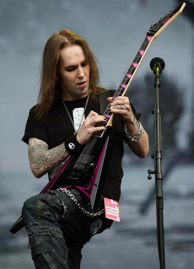 Alexi "Wildchild" Laiho, rhythm and lead guitarist of the band Children of Bodom active since 1993.