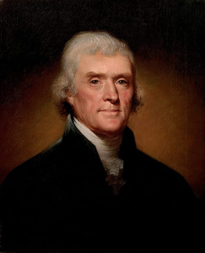 American Founding Father Thomas Jefferson was third President of the United States, founder of University of Virginia, and author of the Declaration of Independence.