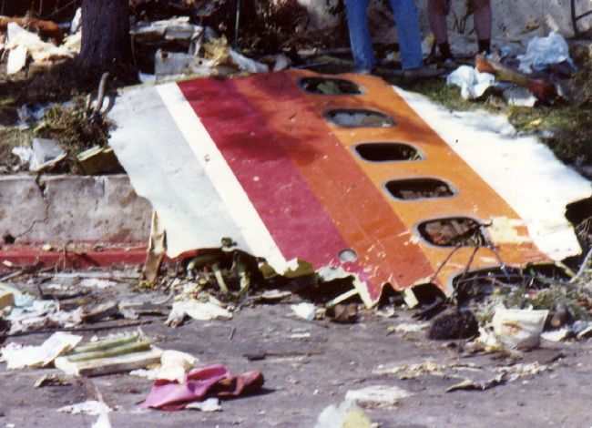 Wreckage of PSA Flight 182