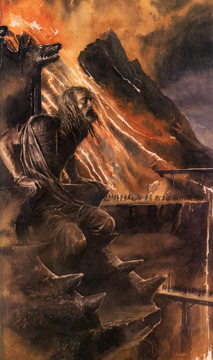 By Alan Lee. Hurin was also captured by Morgoth and threatened like Maeglin. However he choose not to give in despite what happened afterward.