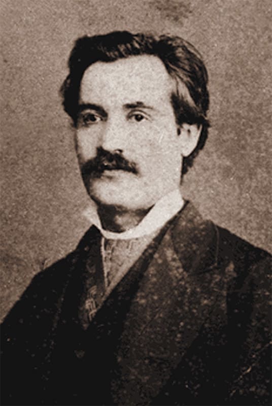 Portrait of Mihai Eminescu (1850 - 1889) - photograph by Franz Duschek, Bucharest, 1880