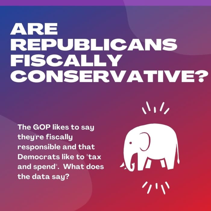 The GOP likes to say they're fiscally responsible and that Democrats like to "tax and spend". But what does the data say?